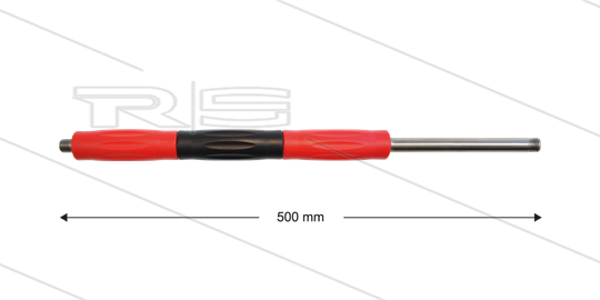 RP50 Lanze - L=500mm - gerade - VA - Isolierung rot/schwarz L=500mm - 500 Bar - max 80°C - 2 x 1/4&quot;