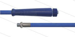 HD-Schlauch blau 2SC-10 - Glatt - 15m - M22x1,5 HV x 3/8&quot; AGR VA - 1x GKS - 400 Bar
