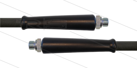 HD-Schlauch schwarz 1SC-12 - 25m - 2 x 1/2&quot; AGR - 2x GKS - 250 Bar