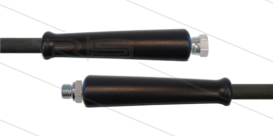 HD-Schlauch schwarz 2SC-10 - 40m - 3/8&quot; DKR x 3/8&quot; AGR - 2x GKS - 400 Bar