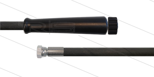 HD-Schlauch schwarz 2SC-10 - 15m - M22x1,5 HV x 1/2&quot; DKR VA - 1x GKS - 400 Bar