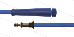 HD-Schlauch blau 2SC-08 - 15m - M22x1,5 HV flach x Ø11mm Stecknippel VA - 1x GKS - 400 Bar