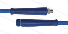 HD-Schlauch blau 2SC-08 - 10m - 1/4&quot; AGR x M22x1,5 HV flach - 2x GKS - 400 Bar
