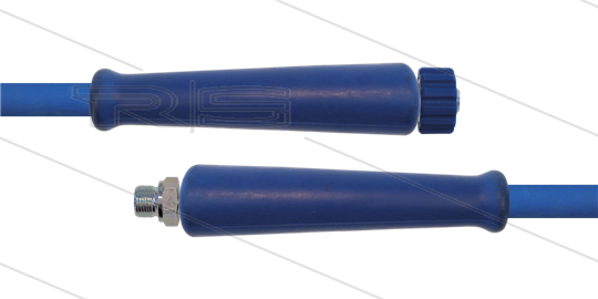 HD-Schlauch blau 2SC-08 - 10m - 1/2&quot; AGR x M22x1,5 HV flach - 2x GKS - 400 Bar