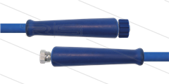 HD-Schlauch blau 2SC-08 - 15m - 1/2&quot; DKR x M22x1,5 HV flach - 2x GKS - 400 Bar