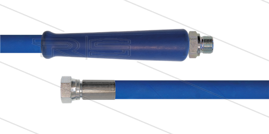HD-Schlauch blau - 2SC-12 - 25m - 3/8&quot; AGR x 1/2&quot; DKR VA - 1x GKS - 400 Bar