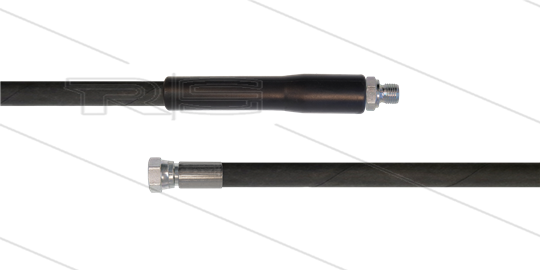 HD-Schlauch schwarz 1SC-08 - 15m - 3/8&quot; AGR x 1/2&quot; DKR - 1x GKS - 250 Bar