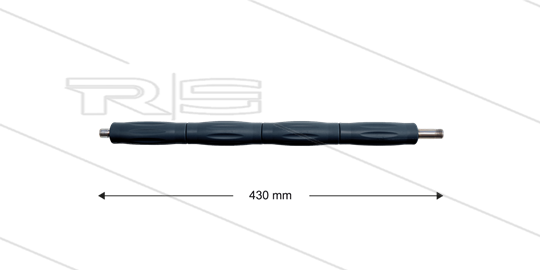 RP007 - Strahlrohr - L=430mm - Stahl - umspritzter Isolierung L=390mm - 400 Bar - max 80°C