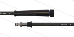 HD-Schlauch schwarz 2SCX-08 Forever - 10m - M22x1,5 HV flach x Ø11mm Stecknippel VA mit Lager