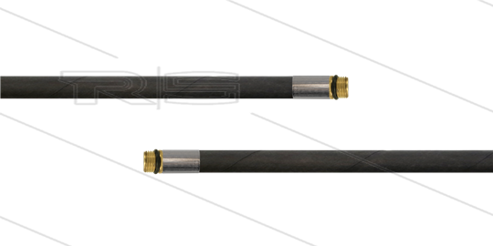HD-/RR-Schaluch schwarz DN06 Flexy - 50m - 2x 1/4&quot;AGR - ohne Düse und GKS - 300 Bar