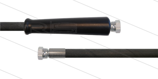 HD-Schlauch schwarz 2SN-Plus-10 - 35m - 2x 1/2&quot; DKR VA - 1x GKS - 500 Bar
