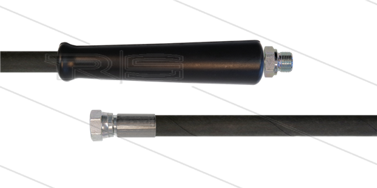 HD-Schlauch schwarz 2SC-10 - 15m - 3/8&quot; AGR x 1/2&quot; DKR - 1x GKS - 400 Bar
