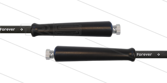 HD-Schlauch schwarz 2SCX-08 - Forever - 10m - 2x 3/8&quot; DKR - 2x GKS - 400 Bar
