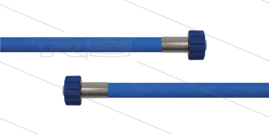 HD-Schlauch blau 2SC-08 - 20m - 2x M22x1,5 HV flach - ohne GKS - 400 Bar