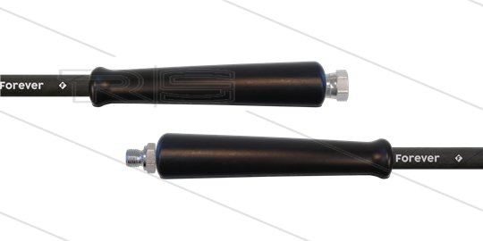 HD-Schlauch schwarz 2SCX-08 - Forever - 15m - 3/8&quot; DKR x 3/8&quot; AGR - 2x GKS - 400 Bar