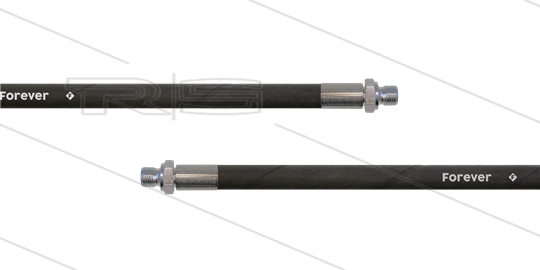 HD-Schlauch schwarz - 2SCX-10 - Forever - 25m - 2x 3/8&quot; AGR - ohne GKS - 400 Bar