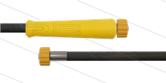 HD-Schlauch schwarz 2SC-08 - 25m - 2x M22x1,5 HV flach gelb - 1x GKS gelb - 400 Bar