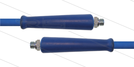 HD-Schlauch blau 2SC-10 - 30m - 2 x 3/8&quot; AGR VA - 2x GKS - 400 Bar