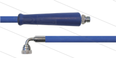 HD-Schlauch blau 2SC-08 - 20m - 3/8&quot; AGR x 3/8&quot; DKR 90° Winkel - 1x GKS - 400 Bar
