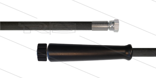 HD-Schlauch schwarz 1SN Plus-08 - 28m - 3/8&quot;DKR x M22x1,5 HV flach - 1x GKS - 315 Bar