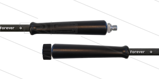 HD-Schlauch schwarz 2SCX-10 - Forever - 10m - 1/2&quot; AGR x M22x1,5 HV flach - 2x GKS - 400 Bar