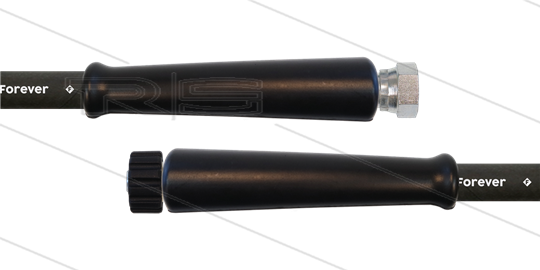 HD-Schlauch schwarz 2SCX-12 - Forever - 30m - 3/8&quot;DKR x M22x1,5 HV - 2x GKS - 400 Bar