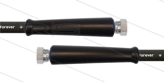 HD-Schlauch schwarz 2SCX-12 - Forever - 20m - 2 x 3/8&quot; DKR - 2x GKS - 400 Bar