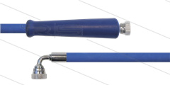 HD-Schlauch blau 2SC-10 - 30m - 3/8&quot; DKR x 3/8&quot; DKR 90° Winkel - 1x GKS - 400 Bar