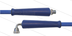 HD-Schlauch blau 2SC-10 - 40m - 3/8&quot; DKR 90° Winkel x 3/8&quot; AGR - 2x GKS - 400 Bar