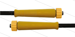 HD-Schlauch schwarz 1SN Plus-08 - 30m - 2x M22x1,5 HV gelb flach - 2x GKS gelb - 315 Bar