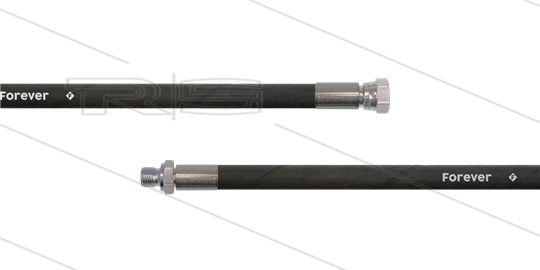 HD-Schlauch schwarz - 2SCX-10 - Forever - 20m - 3/8&quot; DKR x 3/8&quot; AGR - ohne GKS - 400 Bar