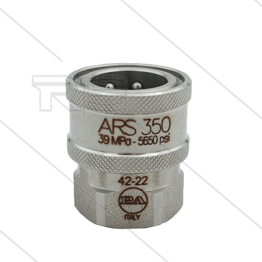 ARS350 - Kupplung - Edelstahl - 350 Bar - max 90°C - passend zu Nilfisk-Alto - 1/4&quot; IG
