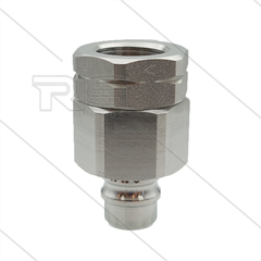 Snap-Tite - Nippel - mit Ventil - Edelstahl - 259 bar - 1/2&quot; IG