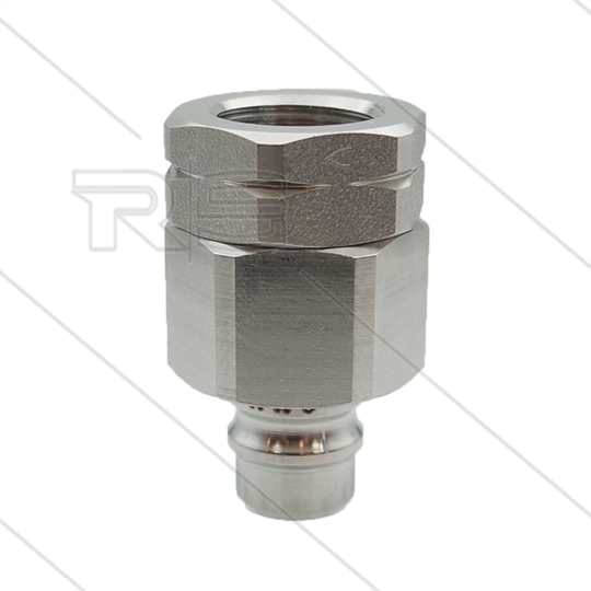 Snap-Tite - Nippel - mit Ventil - Edelstahl - 259 bar - 1/2&quot; IG
