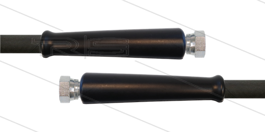 HD-Schlauch schwarz 1SC-12 - 50m - 2x 1/2&quot; DKR - 2x GKS - 250 Bar