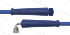 HD-Schlauch blau 2SC-08 - 50m - 3/8&quot; DKR 90° Winkel x M22x1,5 HV konisch - 2x GKS - 400 Bar