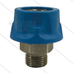 RP3100 - Kupplung - Edelstahl mit Kunststoffring - 250 Bar - max 150°C - 1/2&quot; AG
