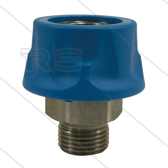 RP3100 - Kupplung - Edelstahl mit Kunststoffring - 250 Bar - max 150°C - 1/2&quot; AG