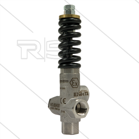 VS80/280 Sicherheitsventil - VA 316 - ATEX - 280 Bar - 80 l/min - 70°C - Eingang: 1/2&quot; IG