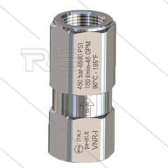 VNR-I - Rückschlagventil - Edelstahl - 400 Bar - 25 l/min - max 90°C - 2 x 1/4&quot; IG