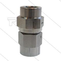 Rückschlagventil - VA - 400 Bar - 5 bis60 l/min - 200°C - Öffnungsdruck 1,0 Bar - 2 x 1/2&quot; IG