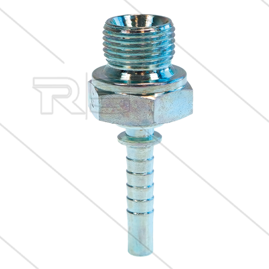Pressnippel - Stahl - DN06 (1/4&quot;) - 3/8&quot; AGR - SW22