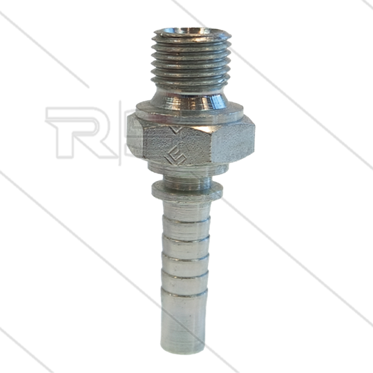 Pressnippel - Stahl - DN08 (5/16&quot;) - 1/4&quot; AGR - SW19
