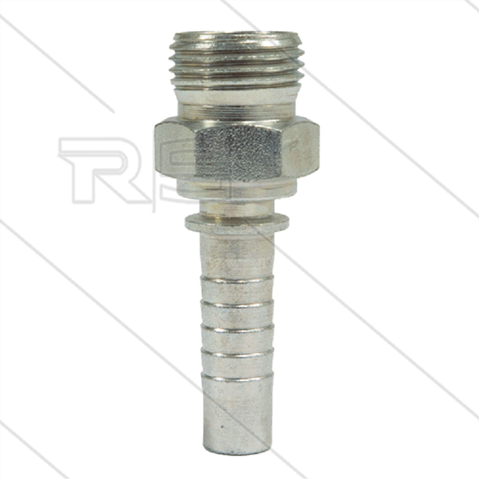 Pressnippel - Stahl - DN08 (5/16&quot;) - M18x1,5 AGR - SW19