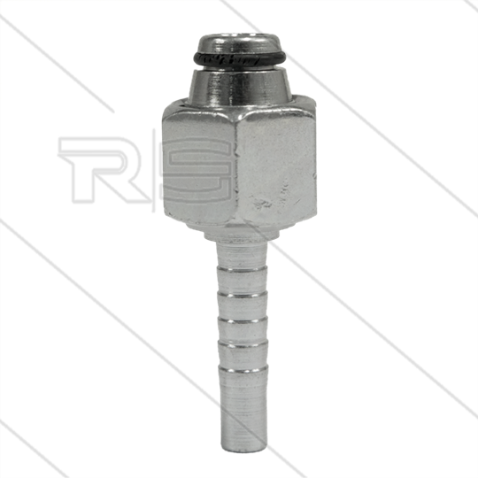 Pressnippel - Stahl - DN06 (1/4&quot;) - M14x1,5 (8L) DKOL - mit O-Ring - SW17