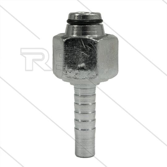 Pressnippel - Stahl - DN08 (5/16&quot;) - M16x1,5 (10L) DKOL - mit O-Ring - SW19