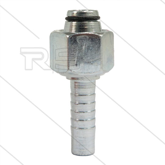 Pressnippel - Stahl - DN10 (3/8&quot;) - M16x1,5 (10L) DKOL - mit O-Ring - SW22