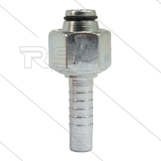 Pressnippel - Stahl - DN10 (3/8&quot;) - M22x1,5 (15L) DKOL - mit O-Ring - SW27