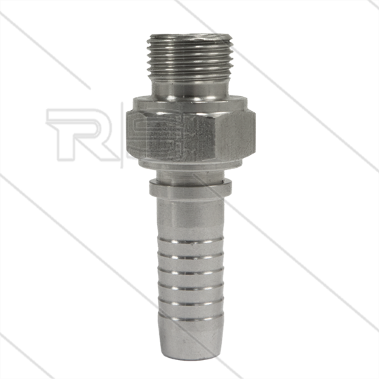 Pressnippel - Edelstahl - DN10 (3/8&quot;) - 1/2&quot; AGR - SW27