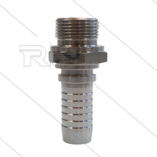 Pressnippel - Edelstahl - DN19 (3/4&quot;) - 3/4&quot; AGR - SW32